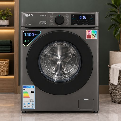 غسالة ملابس إل جي 12 كيلو إنفرتر LG 12KG Inverter Washing Machine