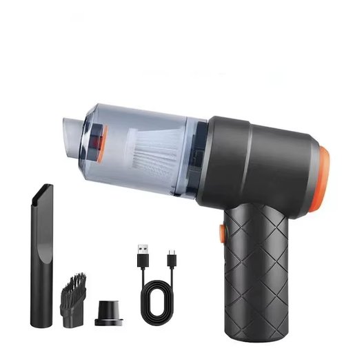 مكنسة كهربائية لاسلكية محمولة صغيرة فائقة القوة للسيارة والمنزل - شحن Type-C Multifunctional Mini Cordless Handheld Car Vacuum Cleaner - Type-C Rechargeable