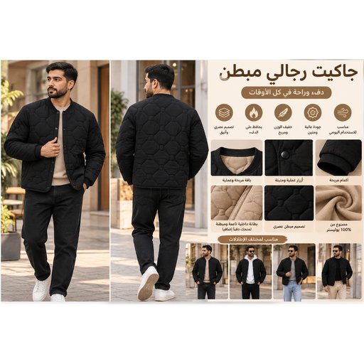 سترة خارجية مبطنة للجنسين 912543 Unisex Padded Jacket 912543
