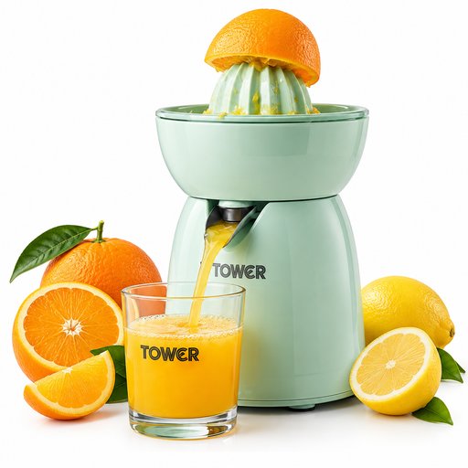 عصارة حمضيات كهربائية تاور باللون الأخضر الفاتح Tower Electric Citrus Juicer – Mint Green