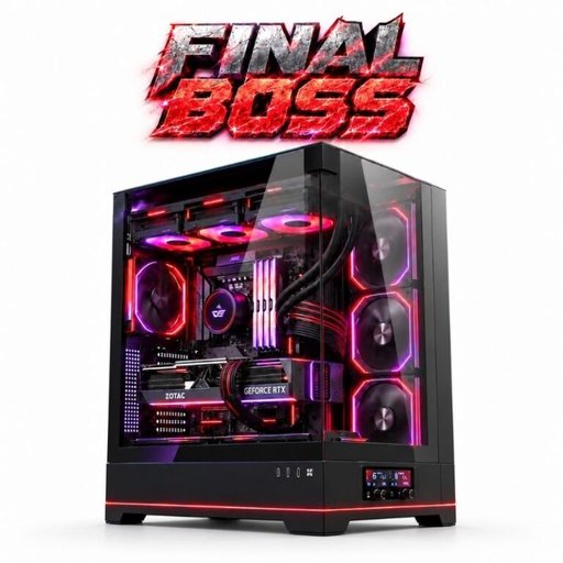 تجميعة ألعاب فاينل بوس | معالج كور i9-14900K، كارت شاشة RTX 5070 Ti 16GB، رام 32GB DDR5، تخزين 1TB، مزود طاقة 1000W Final Boss Gaming PC | Intel Core i9-14900K, ZOTAC RTX 5070 Ti 16GB, 32GB DDR5, 1TB NVMe, 1000W Platinum PSU