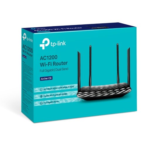 راوتر TP-Link Archer C6 AC1200 Mesh Wi-Fi Router TP-Link Archer C6 AC1200 Mesh Wi-Fi Router