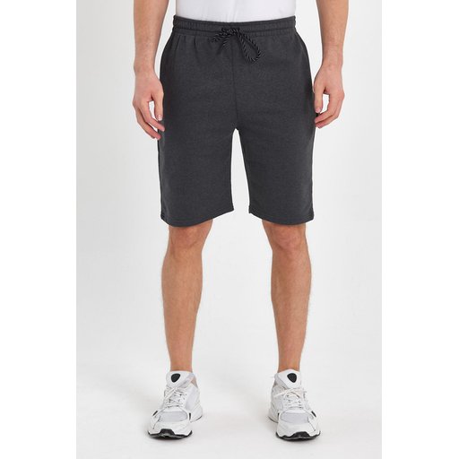 شورت رجالي ANTRASİT أسود بقصة مريحة بجيوب جانبية وقماش سميك ANTRASİT Men's Regular Fit Black Shorts with Side Pockets, Thick Fabric