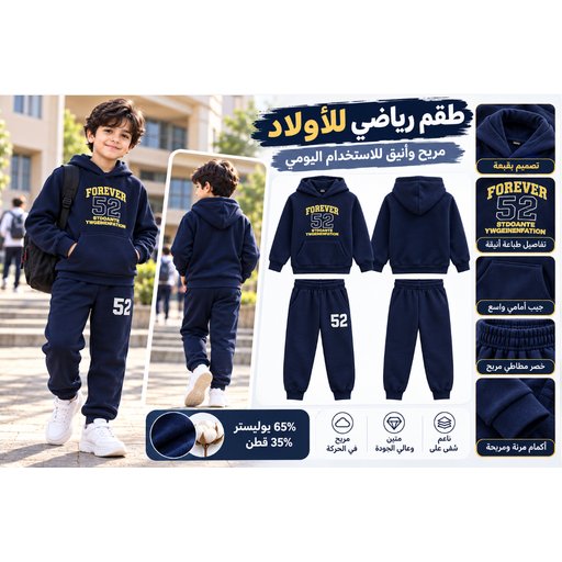 طقم ملابس داخلية حرارية للأطفال والمراهقين قطعتين 912542 Kids' and Teens' Thermal Underwear Set – 2 Pieces 912542