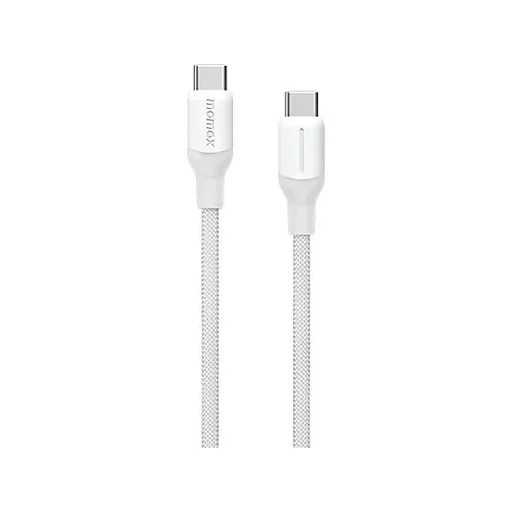 كيبل 1-Link Flow CC 100W USB-C مضفر Momax 1-Link Flow CC 100W USB-C Braided Cable 2m (White)