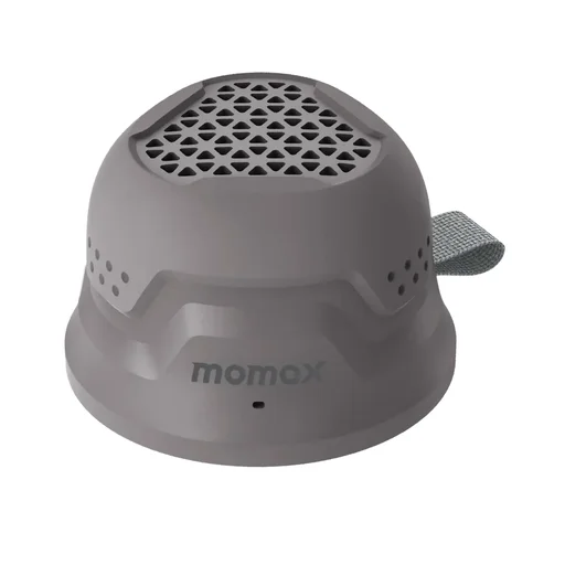 مكبر صوت موماكس الخارجي لاسلكي مغناطيسي (رصاصي) Momax 1-Vibe Go Magnetic Wireless Outdoor speaker (Grey)