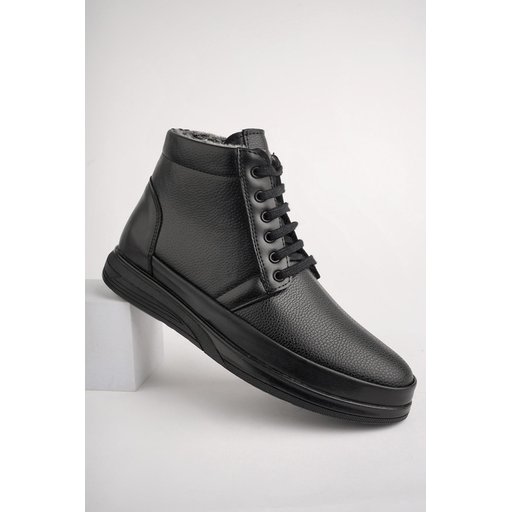 حذاء Muggo DEWEY رجالي شتوي مبطن بالفرو مقاوم للبرد - أسود Muggo DEWEY Men's Fur-Lined Cold-Proof Winter Boots - Black