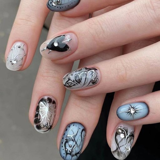 اضافر اكرلك الوان Colorful acrylic nails