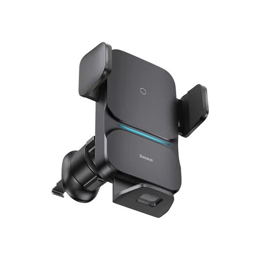شاحن لاسلكي للسيارة من Wisdom Auto Alignment يُثبّت على فتحة تهوية السيارة (Qi - 15 واط) Wisdom Auto Alignment Wireless Car Charger, Car Air Vent Mount (Qi - 15W)