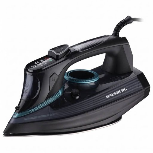 مكواة بخار كهربائية رقمية هاوسبيرج Hausberg بقوة 3000W – أسود Hausberg HB-7825NG Digital Electric Steam Iron - 3000W - Black