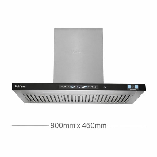 مرشحه مطبخ ميلانو حرف T مقاس 90 سم Milano T-Shaped Kitchen Hood 90cm