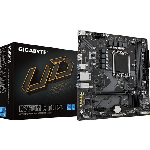 لوحة أم جيجابايت بي 760 ام كي دي دي ار 4 - GIGABYTE B760M K DDR4 GIGABYTE B760M K DDR4 LGA 1700 Micro-ATX Motherboard