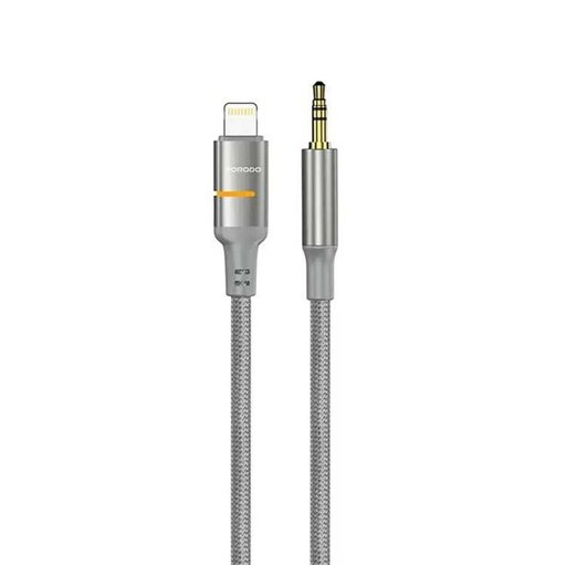 كابل صوت بورودو من واجهة أليكس إلى منفذ لايتنينج وتايب سي مع إضاءة إل إي دي USB-C LED Light Braided Audio Cable