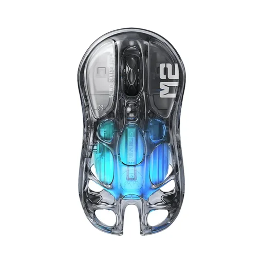 ماوس الألعاب اللاسلكي جرافاستار ميركوري M2 – أسود ستيلث بتصميم هيكلي مفتوح GravaStar Mercury M2 Wireless Gaming Mouse (Stealth Black Skeleton Shell)