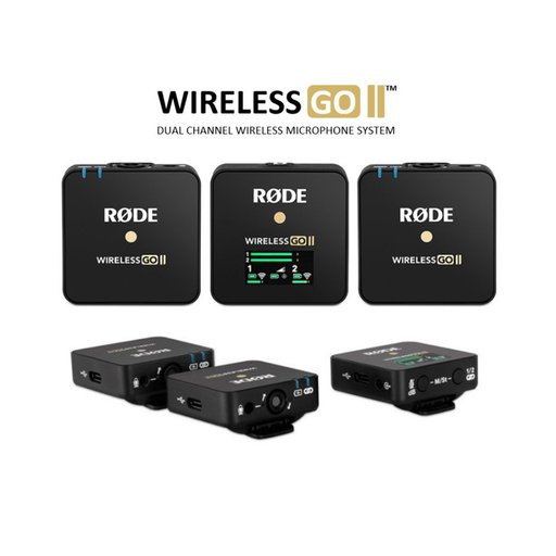 ميكروفون لاسلكي رود Wireless GO II ثنائي القناة RODE Wireless GO II Dual Channel Wireless Microphone