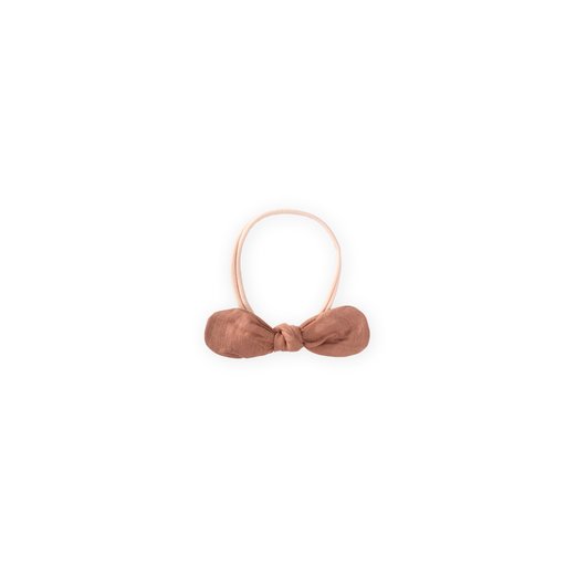 باندانا شعر للأطفال بشرائط رفيعة - بني Baby Hair Bandana with Thin Ribbons - Brown