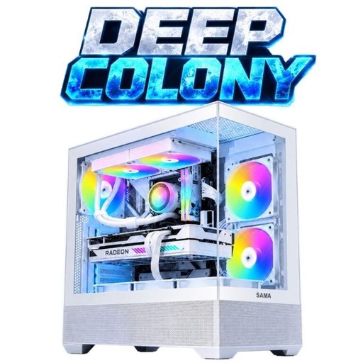 تجميعة ألعاب ديب كولوني | معالج كور i5-14400F، كارت RX 9060 XT 16GB، رام 32GB DDR5، تخزين 1TB NVMe، لون أبيض Deep Colony Gaming PC | Intel Core i5-14400F, Gigabyte RX 9060 XT 16GB, 32GB DDR5, 1TB NVMe, White Case