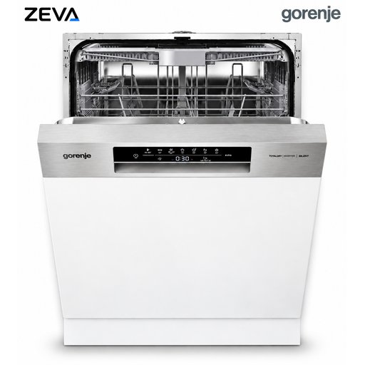 غسالة صحون جورنج شبه مدمجة بسعة 16 طقم مع تقنية TotalDry والغسيل السريع SpeedWash خلال 15 دقيقة Gorenje 16-Place Semi-Integrated Dishwasher with TotalDry & 15-Minute SpeedWash