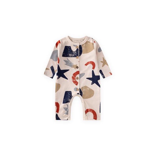 تولوم أطفال موسمي بنقشات - بيج (0-2 سنوات) Patterned Seasonal Baby Romper - Beige (0-2 Years)
