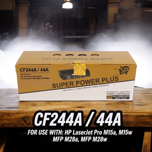 Super Power CF244A (44A) خرطوشة حبر ليزر سوبر بور الأسود – متوافقة مع طابعات HP (مع شريحة ذكية مدمجة) Cartridge Super Power PLUS for HP CF244A (44A)