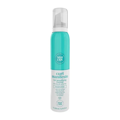 نيش ليدي رغوة/موس لتحديد وتكثيف تجعيدات الشعر Nish Lady Curl Manifesto - Curl Amplifying Mousse