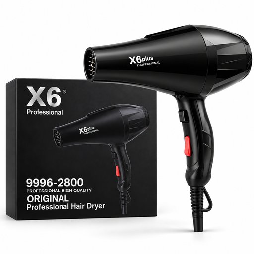 مجفف شعر احترافي X6 بلس موديل 9996-2800 – أسود