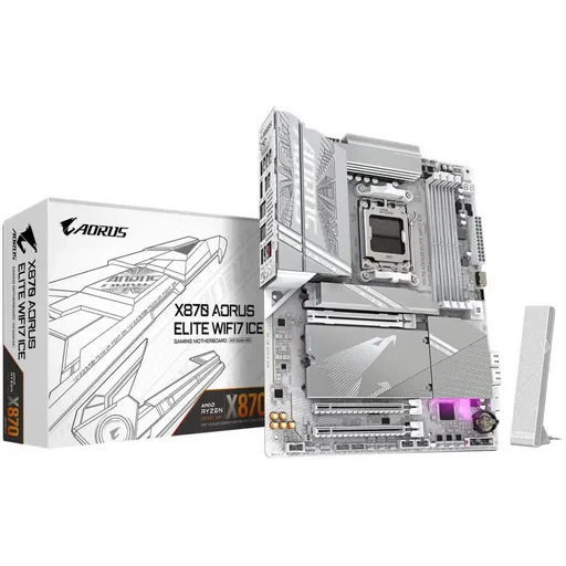 لوحة أم جيجابايت X870 أوروس إليت واي فاي 7 آيس GIGABYTE X870 AORUS ELITE WIFI7 ICE AM5 ATX Motherboard