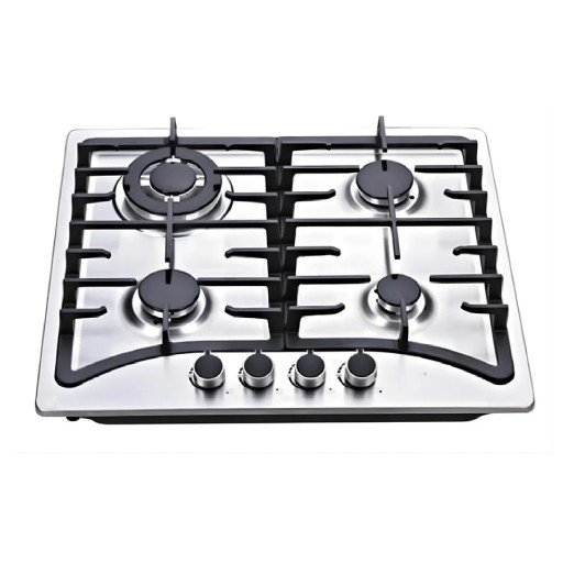 طباخ غاز بلت إن إمبليوم 4 شعلات ستانلس ستيل  60 سم Embleme  Built-in Gas Hob  4 Burners  Stainless Steel
