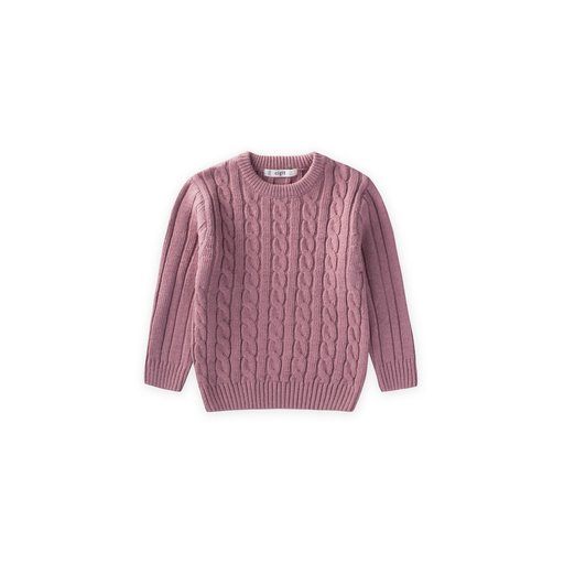 سترة أطفال محبوكة بتصميم جديلة - GÜL KURUSU Kids Braided Knit Sweater - GÜL KURUSU