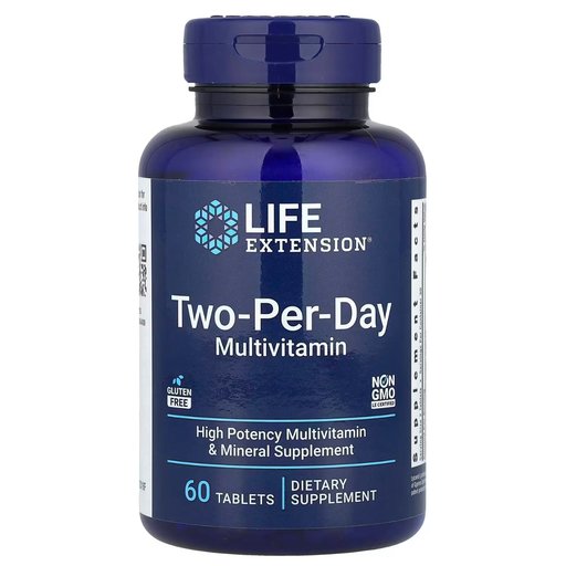 تو بير داي متعدد الفيتامينات والمعادن من لايف اكستينشن الامريكية Two-Per-Day Multivitamin, 60 Tablets