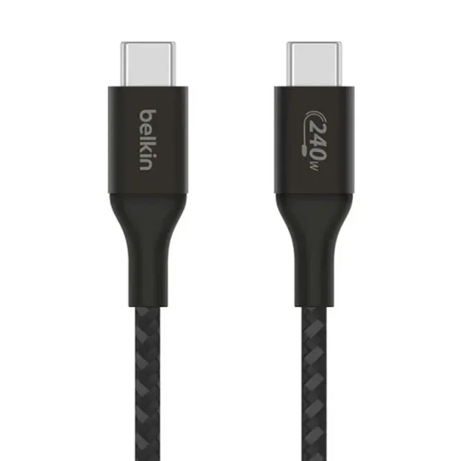 كيبل بيلكين بوست تشارج من USB-C إلى USB-C بقدرة فائقة 240 واط - أسود Belkin BoostCharge USB-C to USB-C Cable 240W – Black