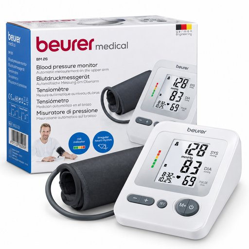 جهاز قياس ضغط الدم الإلكتروني من بيورير للذراع – موديل BM 26 Beurer BM 26 Automatic Upper Arm Blood Pressure Monitor
