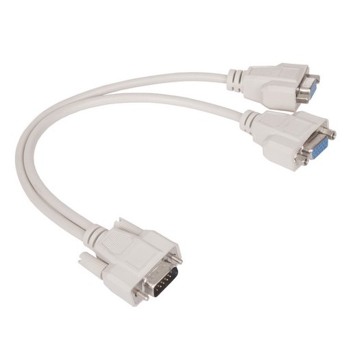 كيبل تمديد شاشة VCOM VGA HD15 ذكر إلى أنثى، رمادي، بموصلات مطلية بالنيكل VCOM VGA Extension Cable HD15 Male to Female, Grey, Nickel-Plated Connectors
