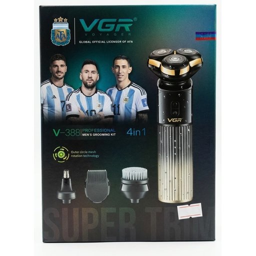 مجموعة حلاقة وتنعيم رجالية احترافية 4 في 1 VGR V-388 (إصدار منتخب الأرجنتين AFA) VGR Voyager V-388 Professional Men's Grooming Kit 4in1 (AFA Edition)
