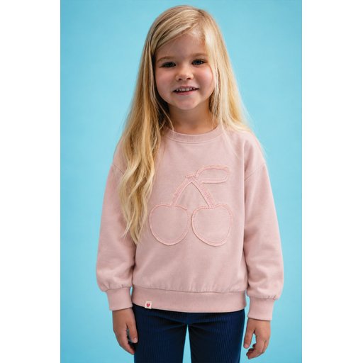 سويت شيرت موسمي رقيق للأطفال 1-7 سنوات - وردي بودرة Thin Seasonal Sweatshirt for Kids 1-7 Years - Powder Pink