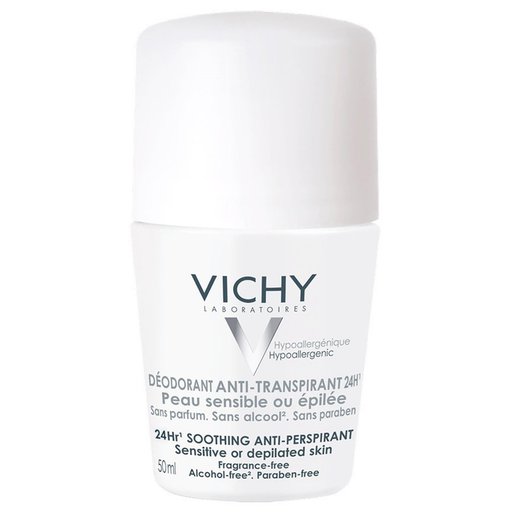 مزيل العرق فيشي رول أون للبشرة الحساسة VICHY Deodorant 24h / Soothing Anti-Perspirant
