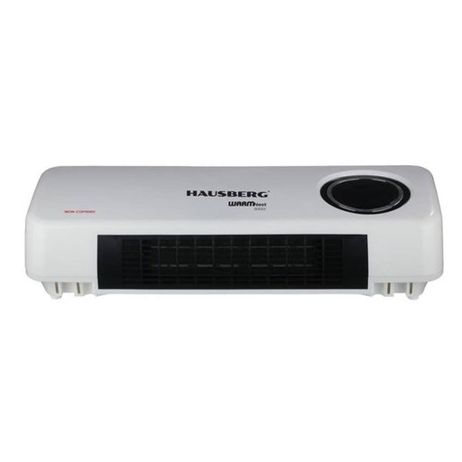 مدفأة مروحة رقمية هاوسبيرغ Hausberg تثبت على الحائط – أبيض Hausberg HB-8217AB Digital Fan Heater - Wall-Mounted - White