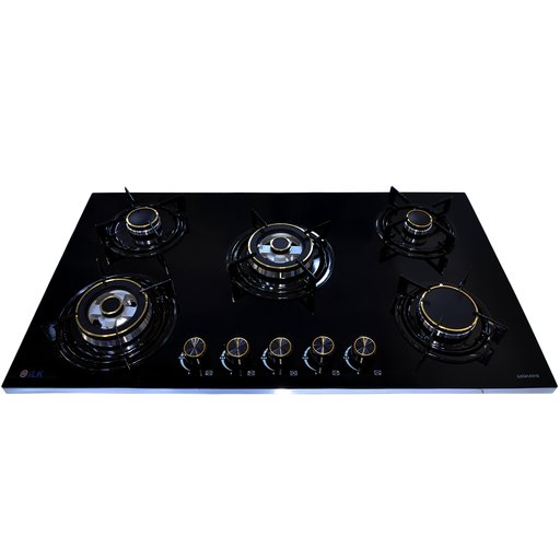 طباخ منضدي إيلك 90 سم زجاجي أسود ILK 90cm Built-in Gas Hob – Glass Black