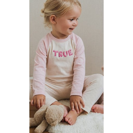 تولوم أطفال بأكمام ريجلان طويلة - إيكرو بودرا (0-3 سنوات) Reglan Long Sleeve Baby Romper - Ecru Powder (0-3 Years)