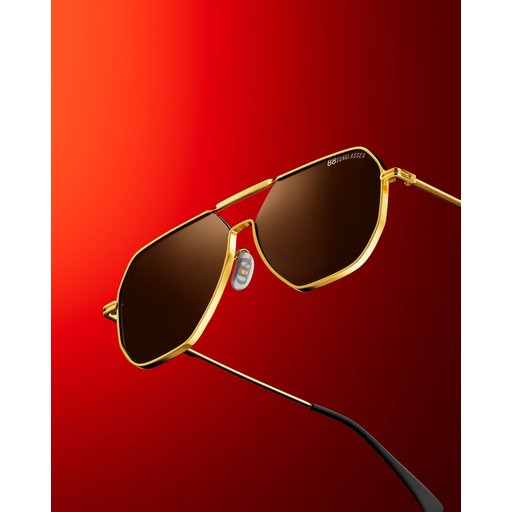 نظارات طلاء ذهب عيار 18-C-100 18 Gold Plated-C-100