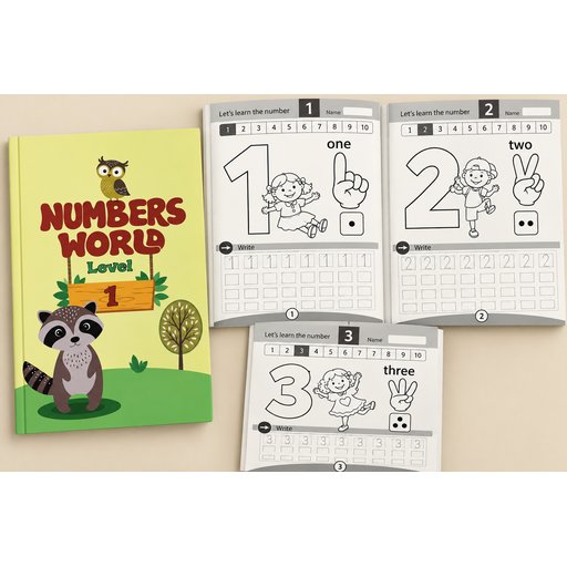 كتاب تعلّم الأرقام للأطفال Numbers Learning Workbook