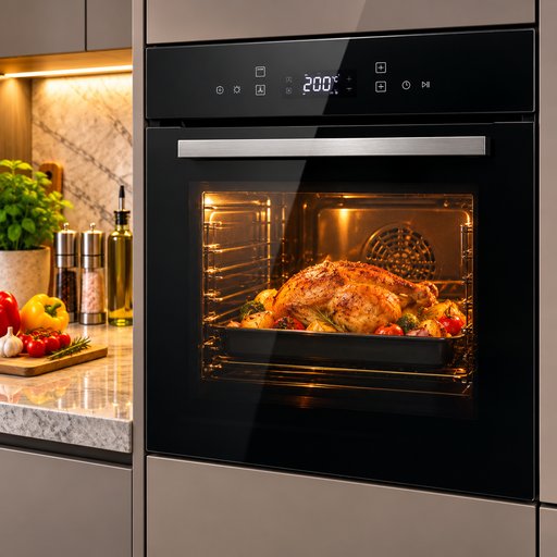 فرن كهربائي بلت إن إمبليوم 70 لتر ديجيتال أسود 60 سم Embleme Built-in Digital Touch Electric Oven 70L
