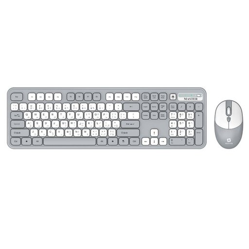 كومبو كيبورد وماوس لاسلكي ماستر 2.4 جيجاهرتز بنقرات صامتة Master 2.4G Wireless Keyboard & Mouse Combo Silent Click 1600 DPI