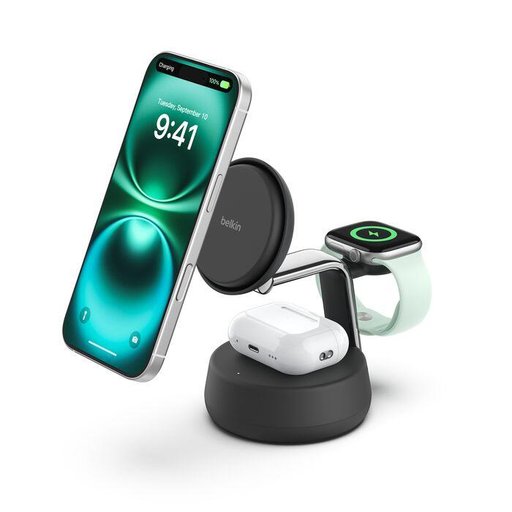 بوست جارج برو قاعدة شحن مغناطيسية ٣ في ١ بقدرة ٢٥ واط BoostCharge Pro 3-in-1 Magnetic Charging Dock with Qi2 25W