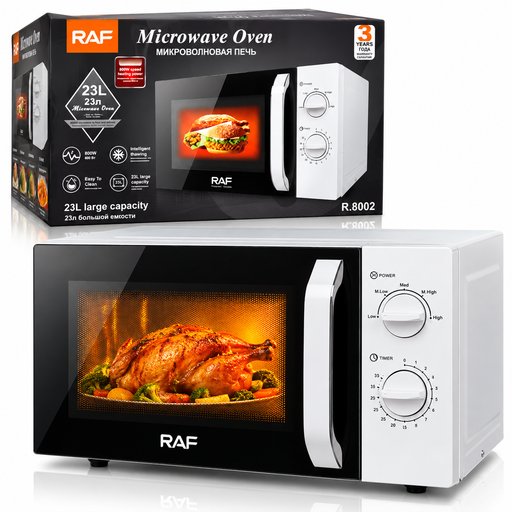مايكرويف راف سعة 23 لتر بقدرة 800 واط موديل R.8002 RAF Microwave Oven 23L 800W – R.8002