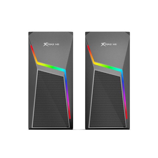 سماعات ألعاب إكسترايك مي SK-503 ستيريو 2.0 بإضاءة RGB وبلوتوث للكمبيوتر واللابتوب Xtrike Me SK-503 Compact 2.0 RGB LED Gaming Speakers for PC & Laptop