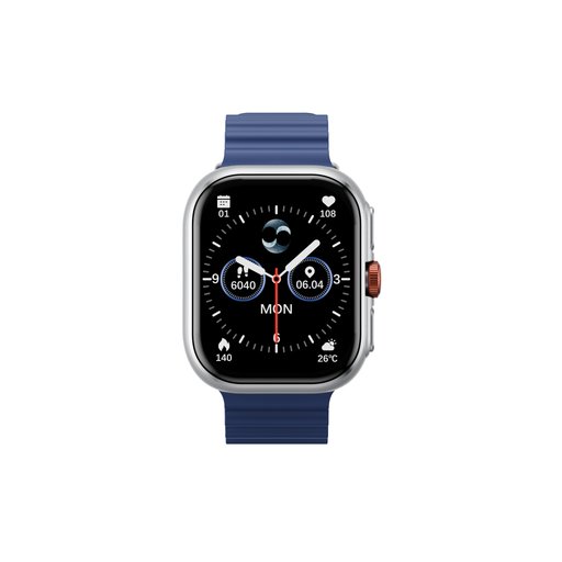 ساعة Havit M9068 الذكية بشاشة AMOLED – لون أزرق مع فضي (ساعة ذكية) Havit M9068 Blue+silver Amoled Smart Watch (Smart watch )