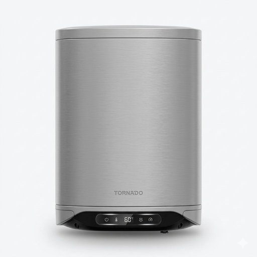سخان تورنادو 50 لتر سلفر Tornado 50-Liter Silver Water Heater