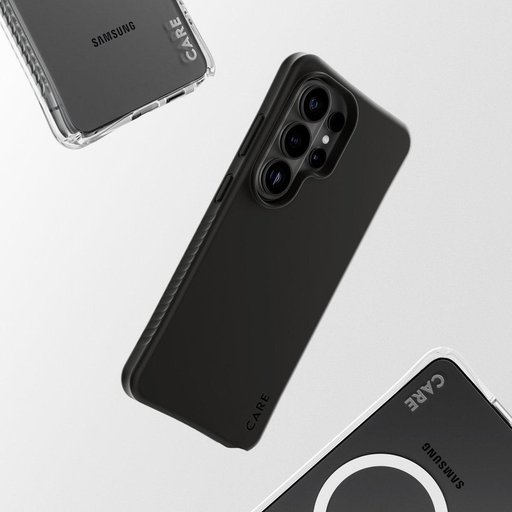 كفر جهاز Samsung Galaxy S26 Ultra باللون الأسود بتصميم Samba مع دعم الشحن اللاسلكي Qi Case - CARE Fashionable Case Samba Black w. QI Samsung New Galaxy S 2026 Ultra