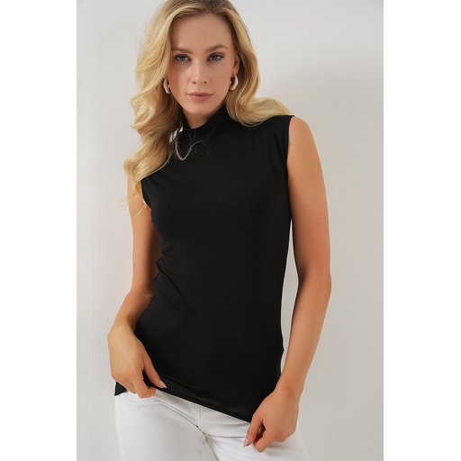 بودي نسائي بدون أكمام 4348 - أسود Women's Sleeveless Bodysuit 4348 - Black